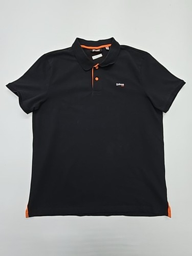 Schott men black logo polo - men,
