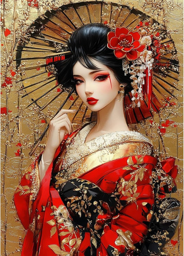 Japanese woman diamond - woman, art