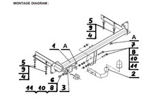Swan Neck Tow Bar For VAUXHALL