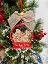 Round shape Shakeable Snow Globe, Double sided Shaker bauble with snow