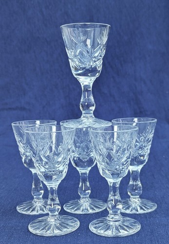 Six lead crystal cut glass - lead,