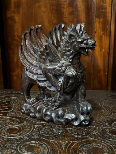 Indonesian carved wooden - carved,