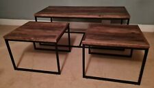 Next Chiltern Nest of Tables (3), Oak Effect, Excellent Condition, Industrial