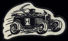 Roadster Patch Grim Reaper tattoo Hot Rod Motorcycle chopper Kustom Kulture Race