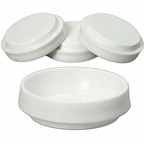 Castor cups white hard - x,
