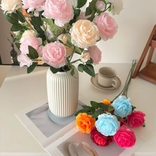 3 heads Peony Artificial Flowers Silk Flowers Wedding Home Decoration Bouquet