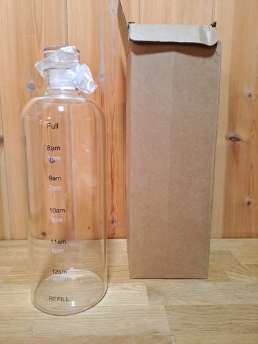 Litre glass water bottle - litre,