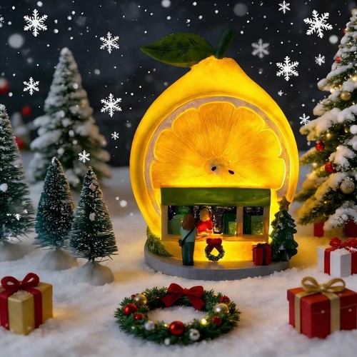 Led christmas village shop - village,