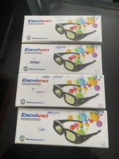 Excelvan 3D Active Glasses Pair, Rechargeable, TV Compatible