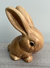 Rare Large Sylvac Chocolate Brown Snub Nosed Bunny Rabbit