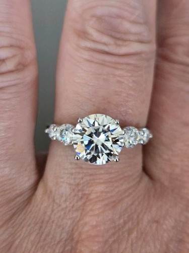 8ct moissanite ring - 3.8ct, gold