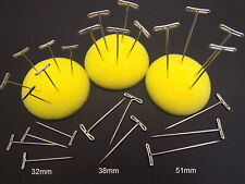 Macramé Craft T Pins Modelling Art Wig 3 Sizes in Hard Steel or Mild Steel