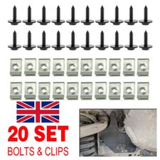 40x Undertray Clips Screws Engine Under Cover Splash Guard Shield Set For BMW H