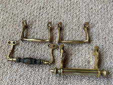 Vintage Brass Sash Window Lifts Old  Handles Pulls Lifts  x4