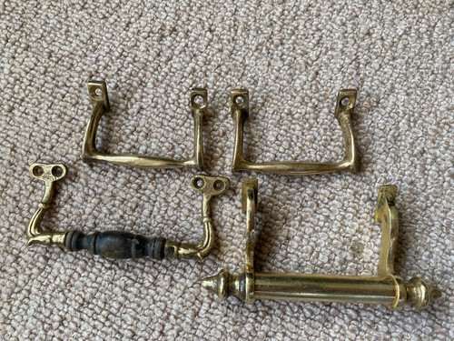 Vintage brass sash window - brass,