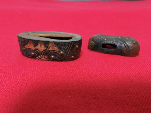 Japanese shakudo fuchi kashira - japanese,