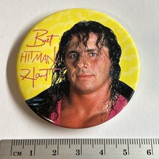 Collectible Pin Badge WWF World Wrestling Federation Interest Bret Hitman Hart