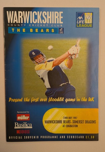 Warwickshire cricket programme - warwickshire,