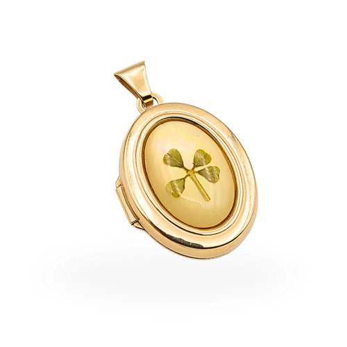 9ct gold four - gold, clover