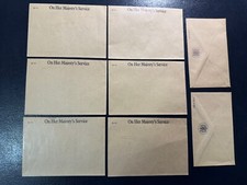Set Of 8 On Her Majesty’s Service & Logo Unused Vintage Letter Envelopes