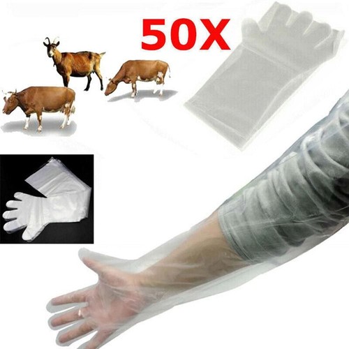 50pcs plastic long arm glove - 50pcs,