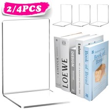 2/4X Acrylic Bookends Non-Skid