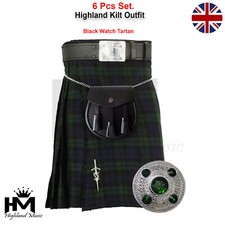 Men Scottish Outfit Set Black
