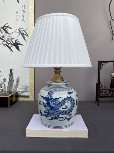 53cm blue white chinoiserie - blue,