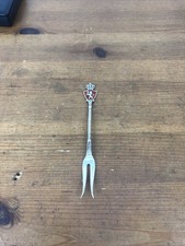 DAVID ANDERSEN NORWEGIAN SOLID STERLING SILVER ENAMEL SPOON c1950 NORWAY  Shield