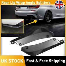 2pcs Universal Carbon Fiber Rear Bumper Lip Diffuser Splitter Canard Protector B