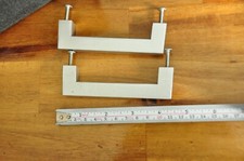 Kitchen Cabinet or Wardrobe Door Drawer Modern Square Bar Handle x2 96mm centre