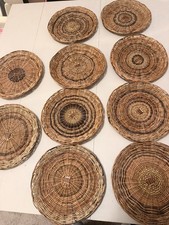 SET OF 10 Woven Rattan Wicker