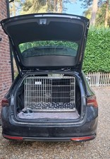 DOG CAGE CRATE CARRIER - 36" SLOPED DOG CRATE DESIGNED FOR ESTATE CAR