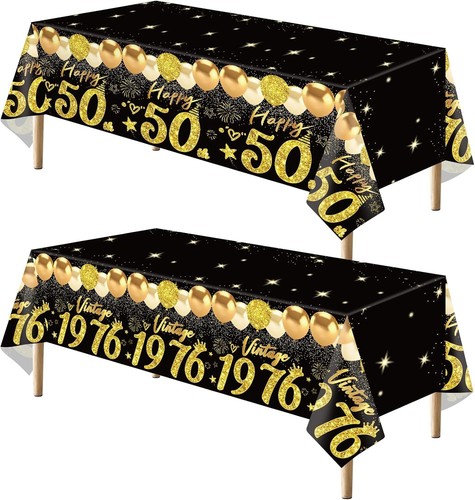 2pcs 50th birthday tablecloth - 2pcs,