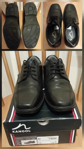 Kangol boys black leather - 💙,