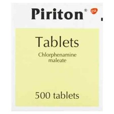 Piriton Tablets - 500 Tablets - Allergy / Hayfever Relief