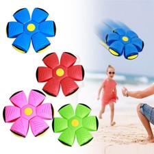 Flying Saucer Ball Pet Dog Toy Outdoor Play Decompression Deformation Frisbee