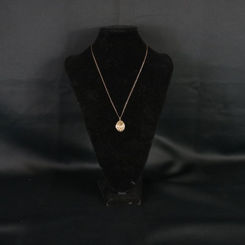 9ct gold locket curb chain - 9ct,