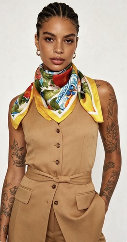 Amalfi coast scarf oranage - scarf,