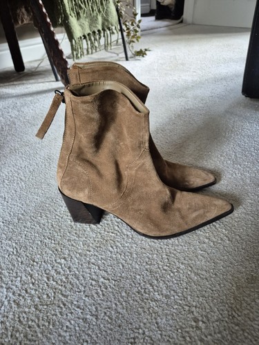 Zara tan suede - zara, cowboy