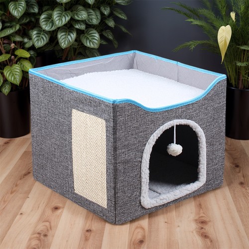 Cat bed with - cat,