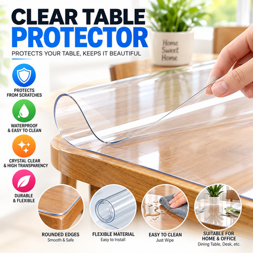 Clear pvc table cover - pvc,