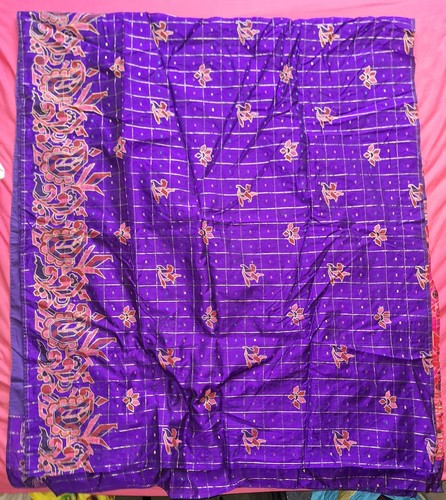 Purple pink gold sari - pink,