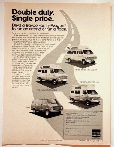 Travco family wagon van - travco, ad