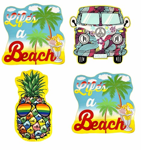 Shaped beach towel large - shaped,