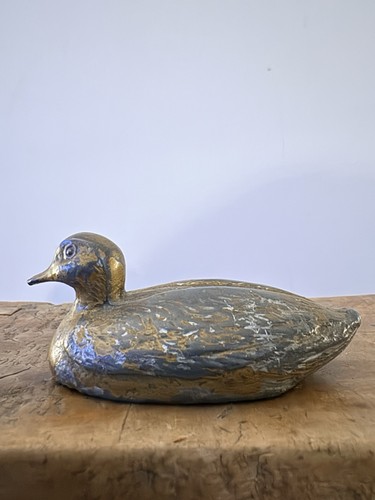 Vintage brass duck - vintage,