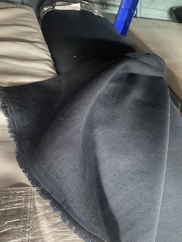 Linen navy colour width - linen,