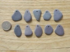 10 Drilled Sea Slate Pieces For Crafts