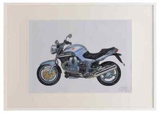 MotoGuzzi Breva1200 2008 A3 framed limited edition print drawing