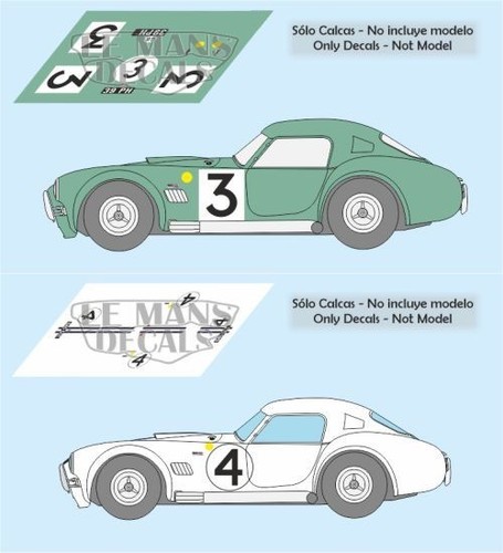 Decals cobra coupe mans - decals,